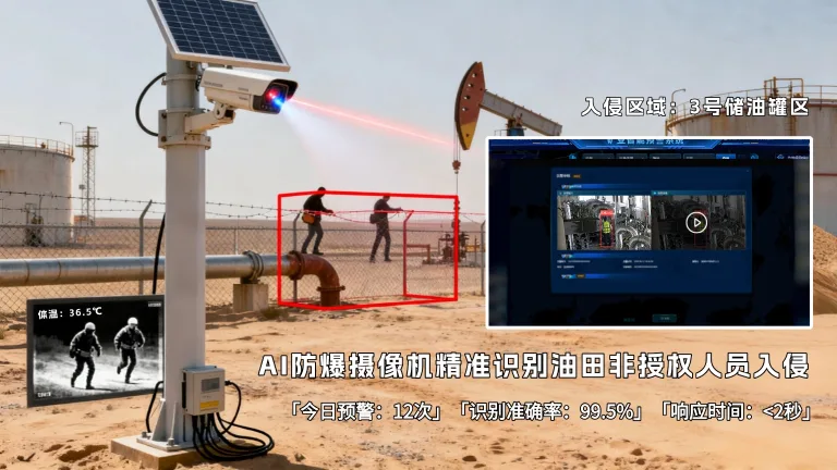 1AI摄像机精准识别油田非授权人员入侵